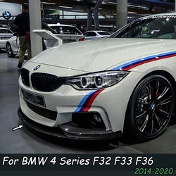 Front Bumper Lip Body Kit Spoiler Splitter Canard Lip Splitter For BMW 4 Series F32 F33 F36 418d 420i M440i M Sport 2014-2020