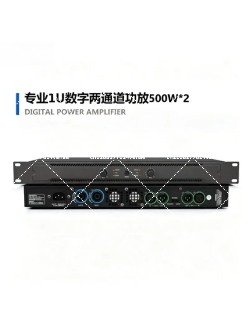 1U 4-Channel Class D Digital Power Amplifier with PFC for Subwoofer Line Array Speaker