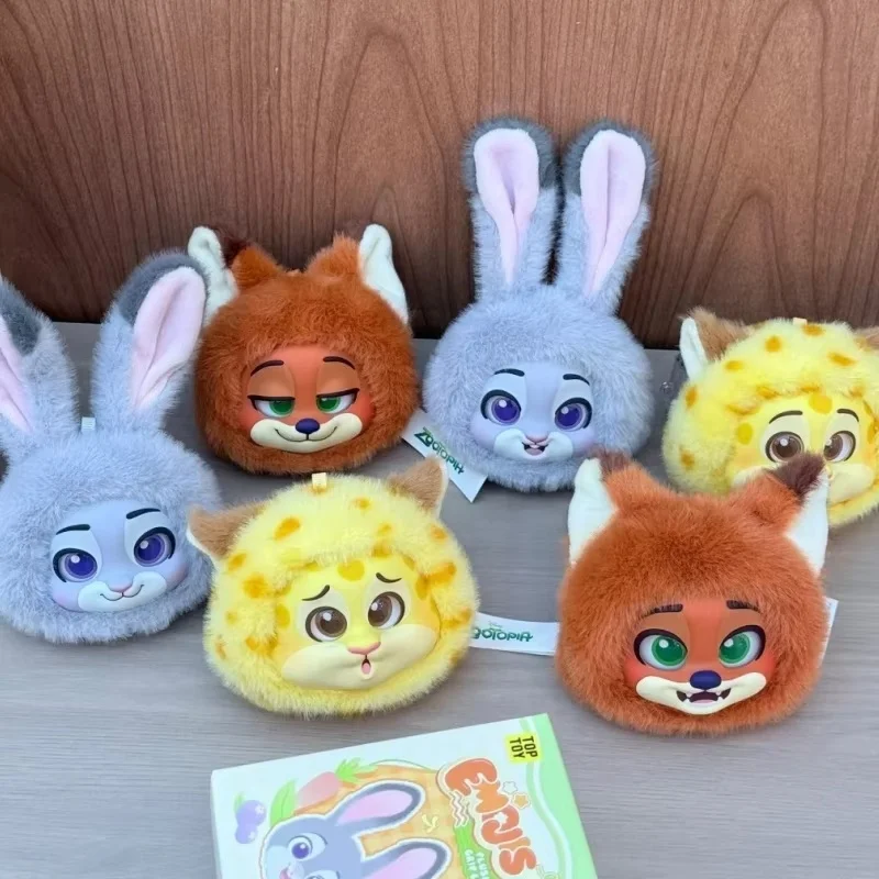 

Genuine Zootopia Emoji Series Vinyl Series Blind Box Cute Cartoon Character Vinyl Plush Bag Pendant Doll Mystery Trendy Gift Toy