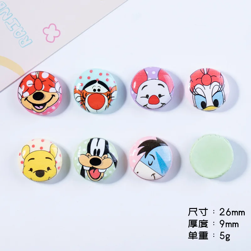 5pcs disney pooh bear resin flatback cabochons for diy jewelry making cartoon handmade crafts materials