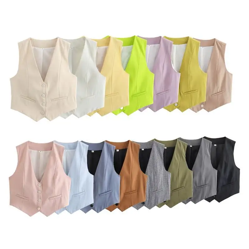 

5 Colors Slim Fit Casual Svel Vest ort Top Women's A953 Tee Acetate Fiber 00% Pure Color Y2K2024 Summer Tank Top