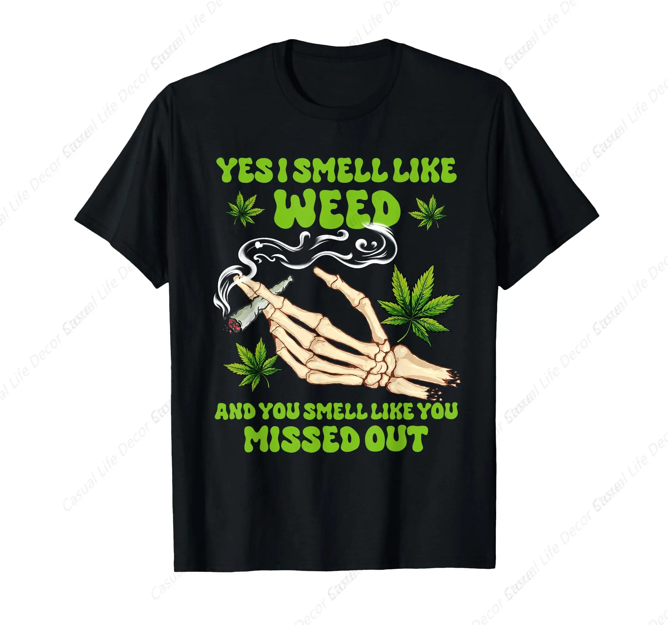 Cannabis Weed Smoking Stoner Babe Yes I Smell Like Weed T-Shirt