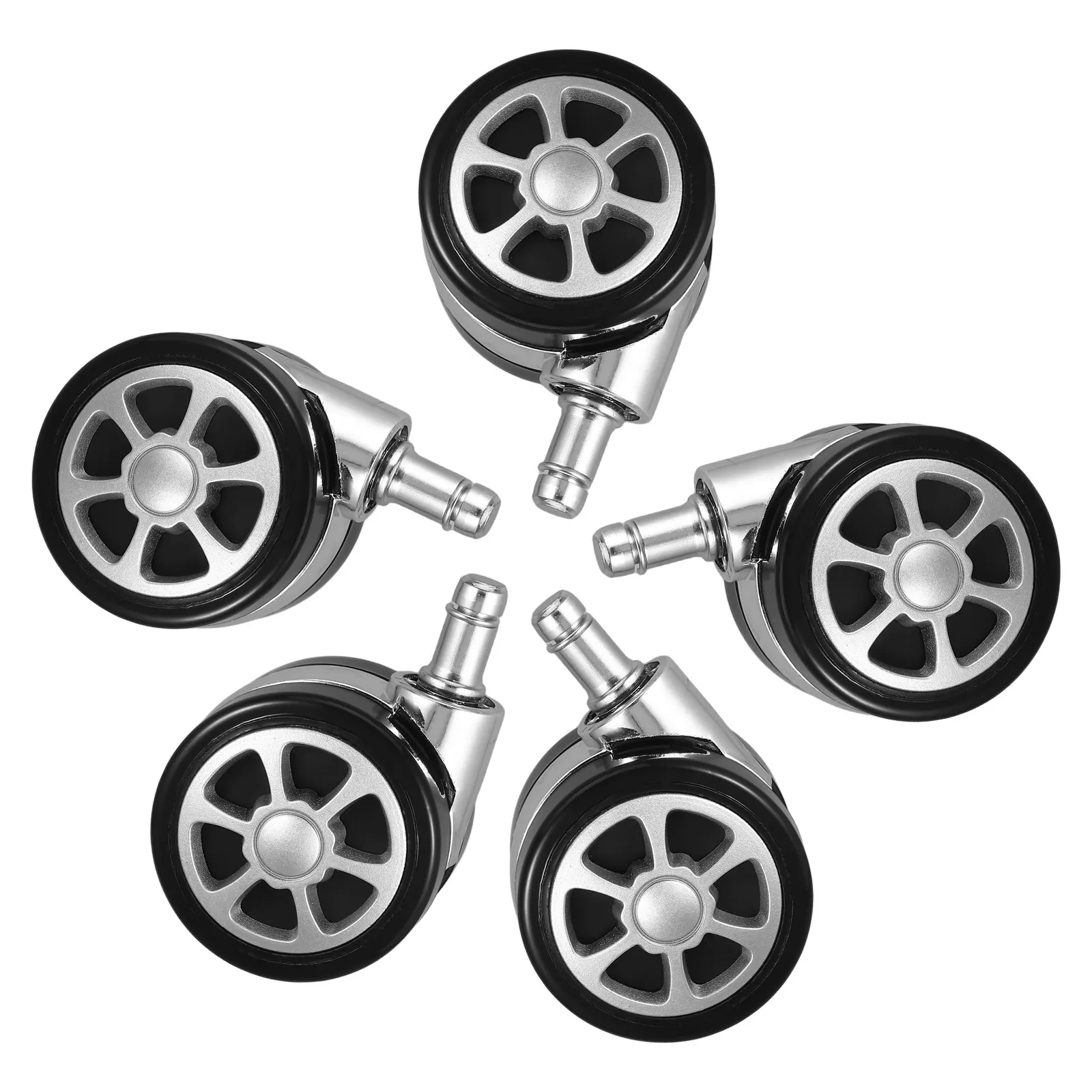 

5Pcs Heavy Duty Office Chair Stem Wheels Replacement Swivel Casters Rolling Desk Chair Furniture Wheels Office Furniture Casters