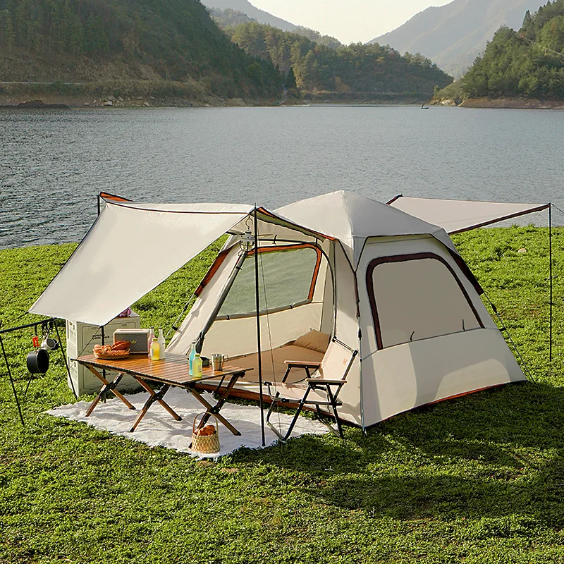 

Camping canopy tent outdoor canopy integrated convenient automatic two-in-one rainproof picnic camping