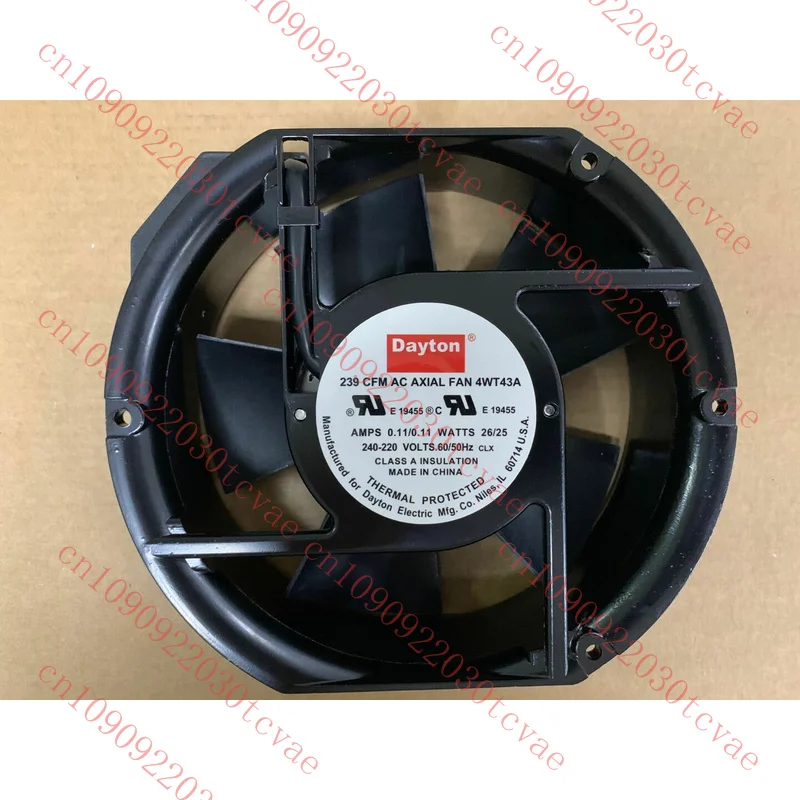 

1PC For Dayton 239 CFM AC AXIAL FAN 4WT43A 240-220V 26/25W Cooling Fan