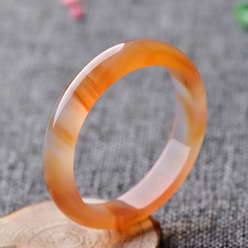 

Flower Pretty Red and White Agate Jade Bracelet Bracelet, Ice Chalcedony Women's Classic Fashion Jade Bracelet