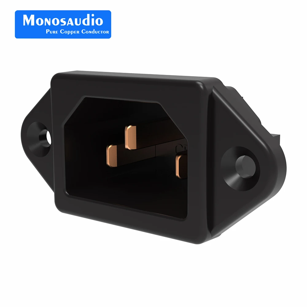 Monosaudio IB72 Inlet Power Plug Socket IEC Pure Red Copper Gold/Rhodium Plated Available AC 250V 15A Connector Socket