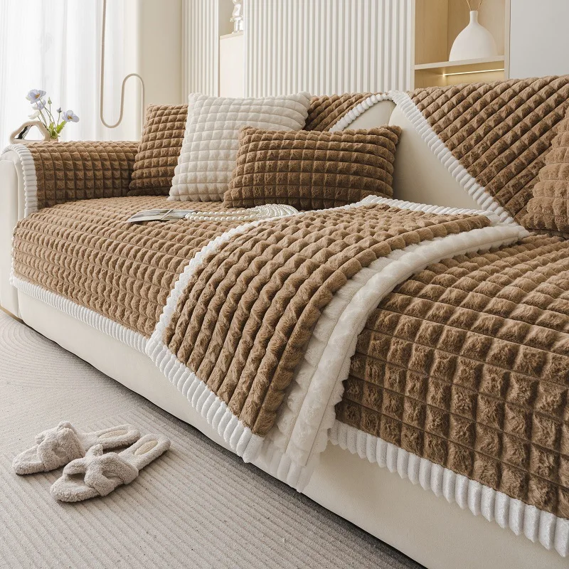 Sofa Cushion Plush 2024 New Non-slip Sofa Cover Full Cover Sofa Towel