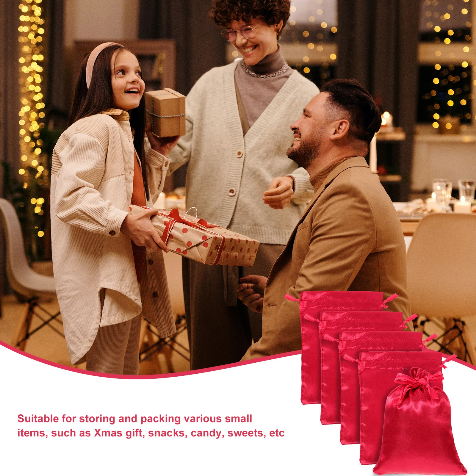 

20Pcs Satin Jewelry Gift Bags Drawstring Pouches for Wedding Party Favors Candy Packaging Small Jewelry Storage Bags