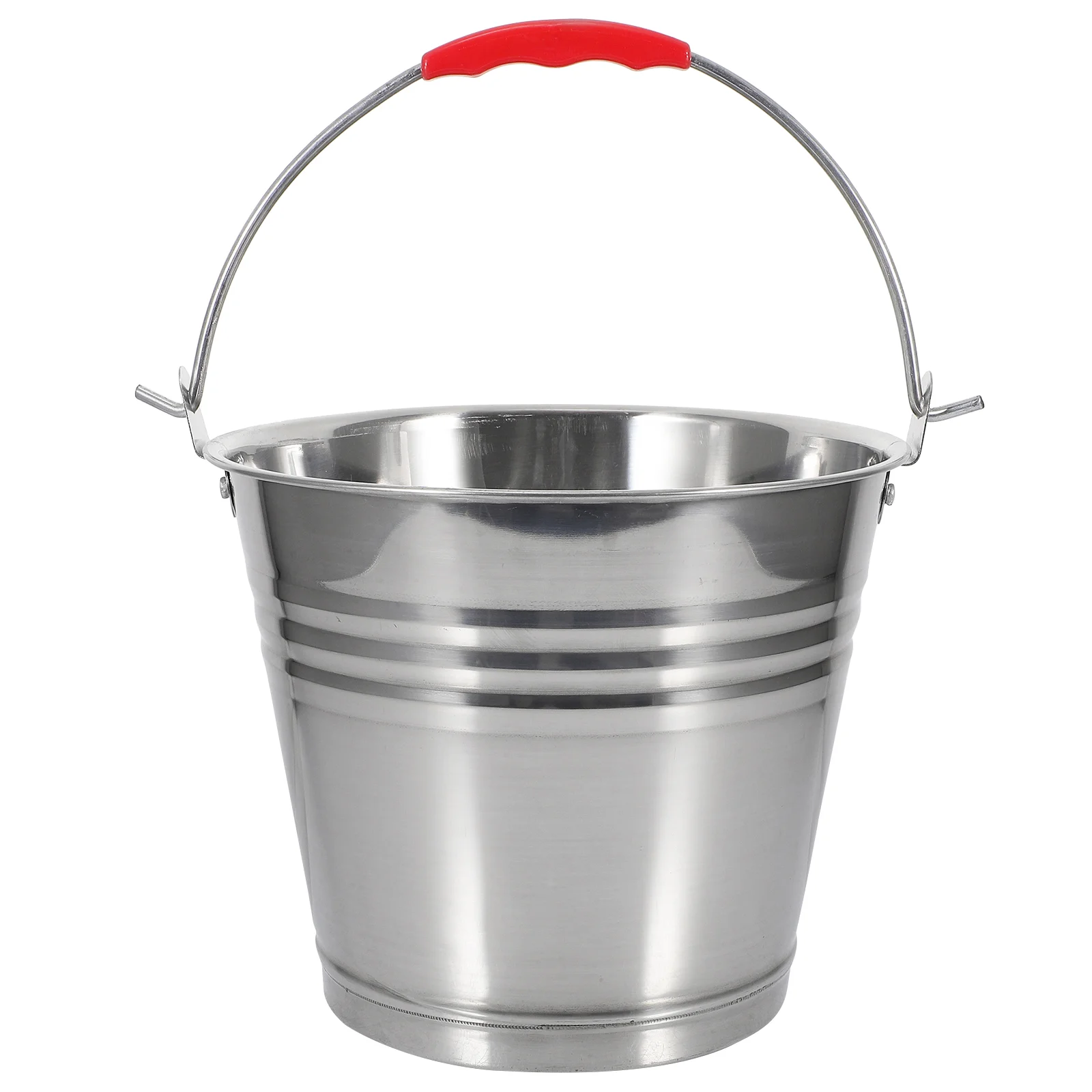 

Tub Stainless Steel Bucket Baby Rubbish Bin Food Containers Tote Bag Thick Metal