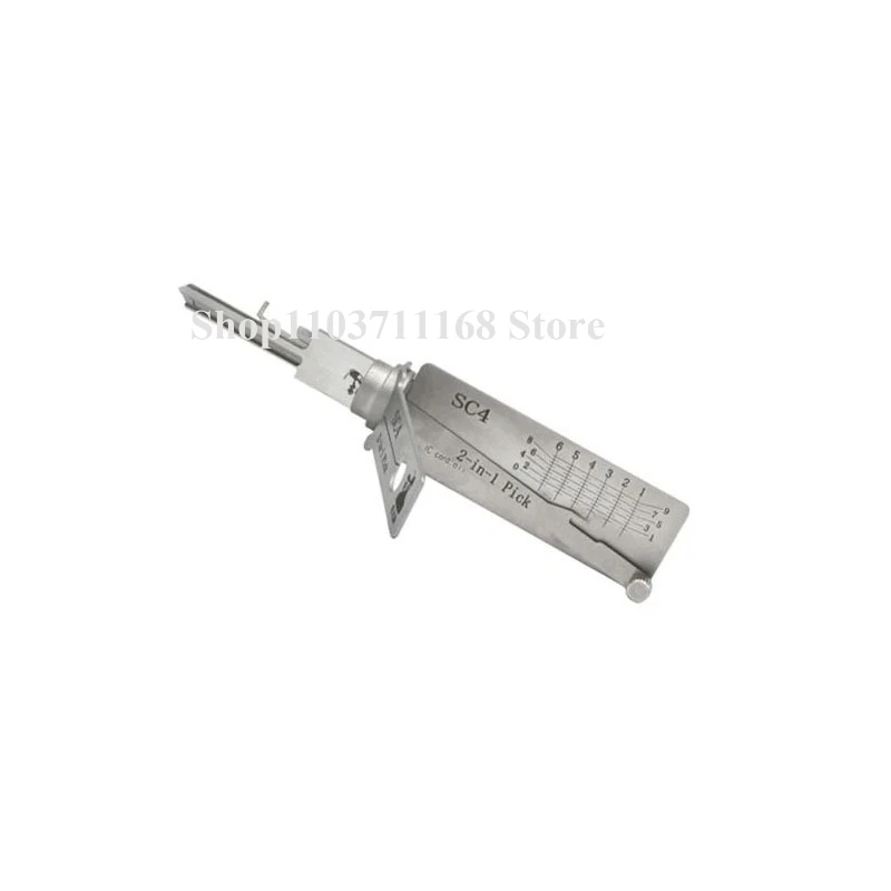 SC1 SC4 SC20 Lishi 2 in 1 Lishi Pick Kit Gunzuas Alat Tukang Kunci untuk Kunci Sipil untuk Schlage Lock C/ L Keyway Schlage Master Key