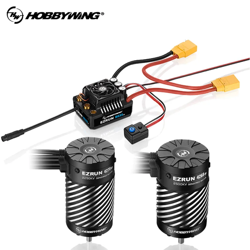 Hobbywing EZRUN MAX8 G2 160A ESC 4278SD 2250KV / 4268SD 2500KV Inductive Brushless Motor Combo for 1/10 1/8 RC Model Car Buggy