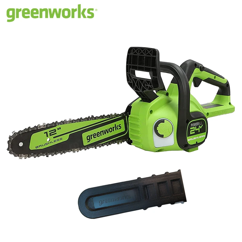 محرك Greenworks بالمنشار بدون فرشاة 24 فولت لاسلكي مدمج 12 بوصة لتنظيف العواصف وتقليم الحطب 125+ أداة أدوات متوافقة فقط