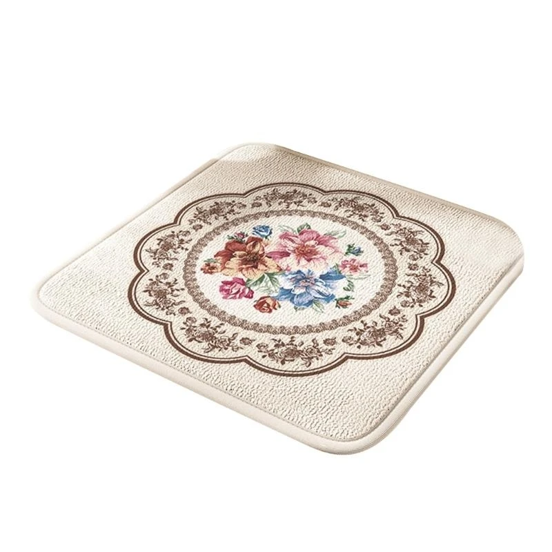 

Memory Foam Chair Cushions with Flower Pattern and NonSlip Base for Comfort and Durability