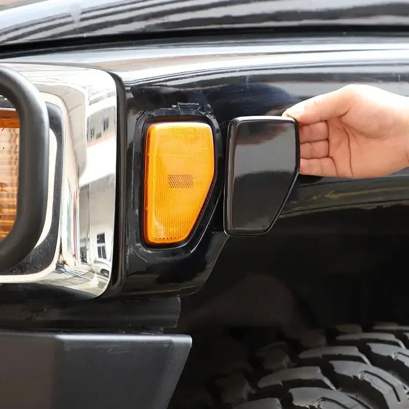 

For Hummer H3 2005-2009 ABS Blackened Car Front Side Turn Signal Protect Cover Decorative Car modified external Accessories
