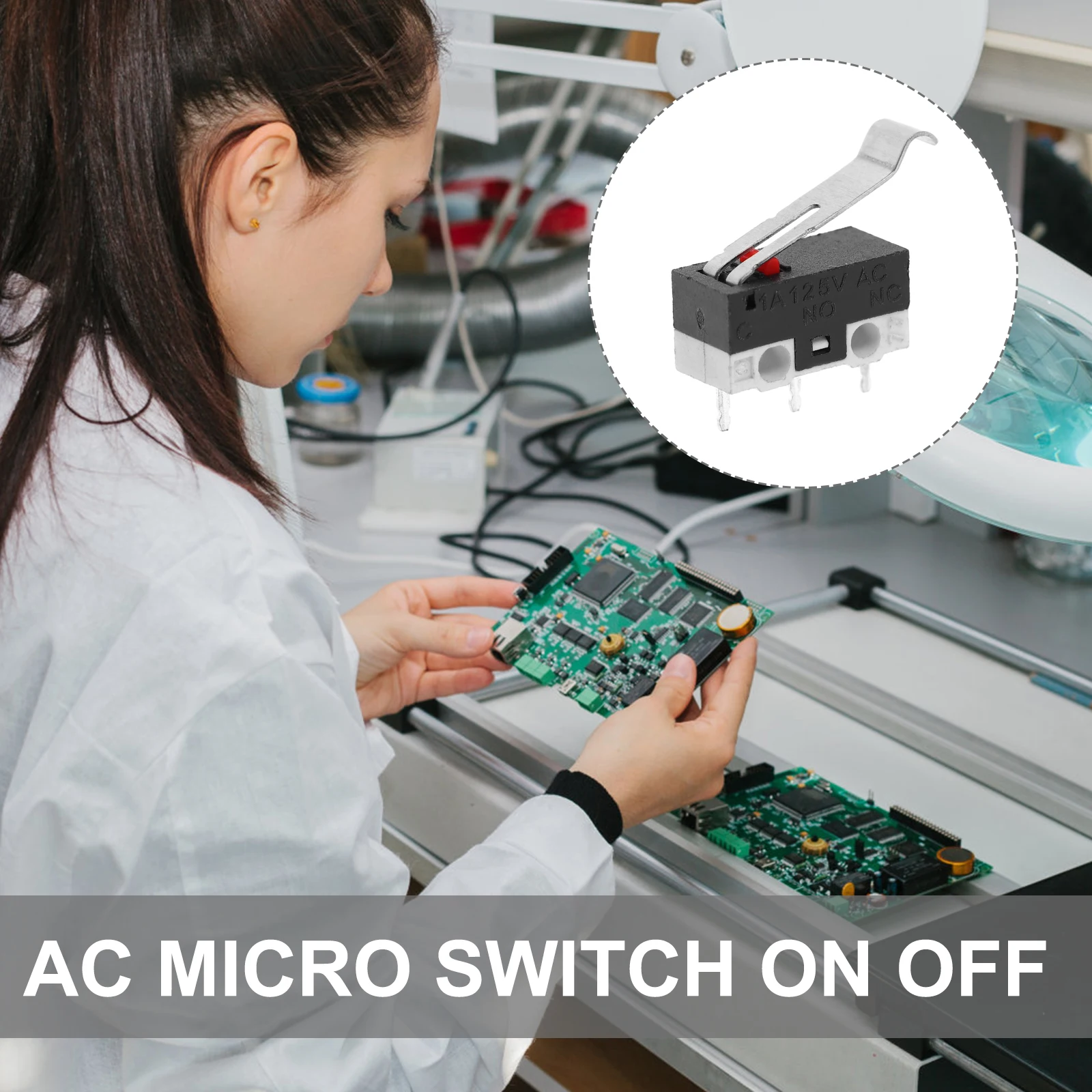 

10pcs Spdt Micro Switch 1No 1Nc 1A 125V Momentary Long Hinge Roller Lever For On Off Control Electrical Equipment