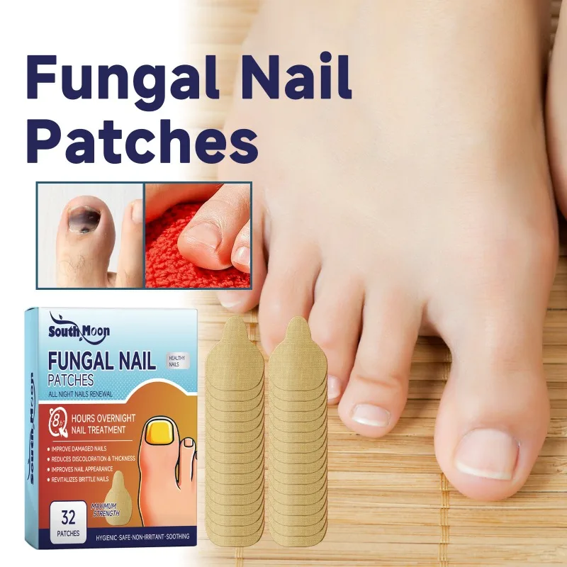 60Pcs Toenail Fungus Patch Breathable Nail Repair Patches Nail Repair Stickers Waterproof Sticky for Discolored or Damaged Nails