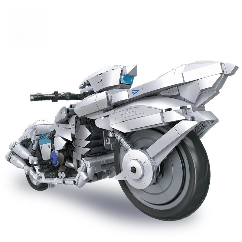 Giocattolo per bambini più grandi 58227 Motocicletta con figurine anime di assemblaggio fai-da-te di piccole particelle