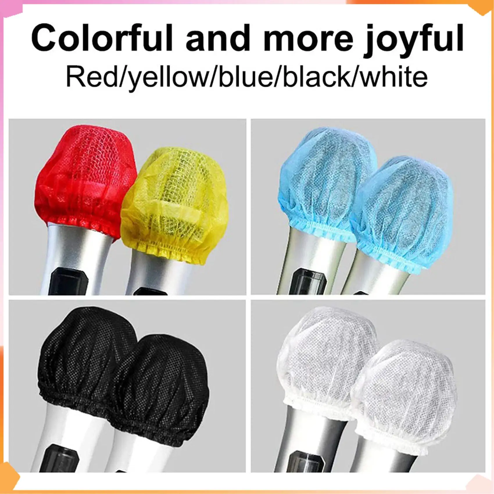 

B94A 600Pcs Disposable Microphone Cover,Handheld Microphone Windscreen For KTV Recording Studio Karaoke(Mixed Colors)