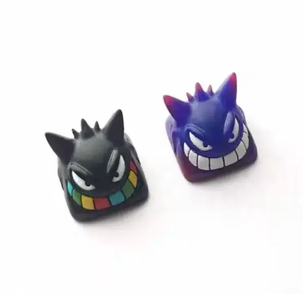 PTCG Pokemon Colorful Gengar Keycap Mechanical Keyboard Stereoscopic Keycap Resin Polychromatic Keycap No. 32