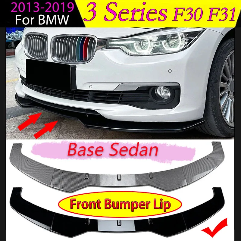 

Для BMW 3 серии F30 F31 2013-2019 Базовый седан Передний бампер Губный спойлер Сплиттер Нижний диффузор Лезвие Кузов Комплект Тюнинговая защита