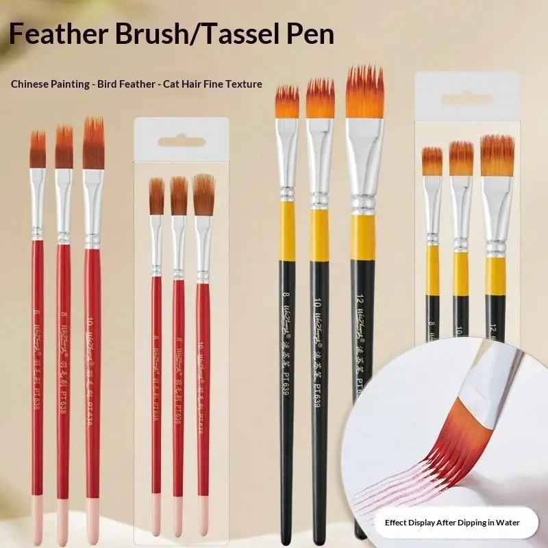 3Pcs Professional Artist Paint Brushes Set Artist Paintbrushes For Acrylic Oil Watercolor Acrylic Painting Watercolor Creation