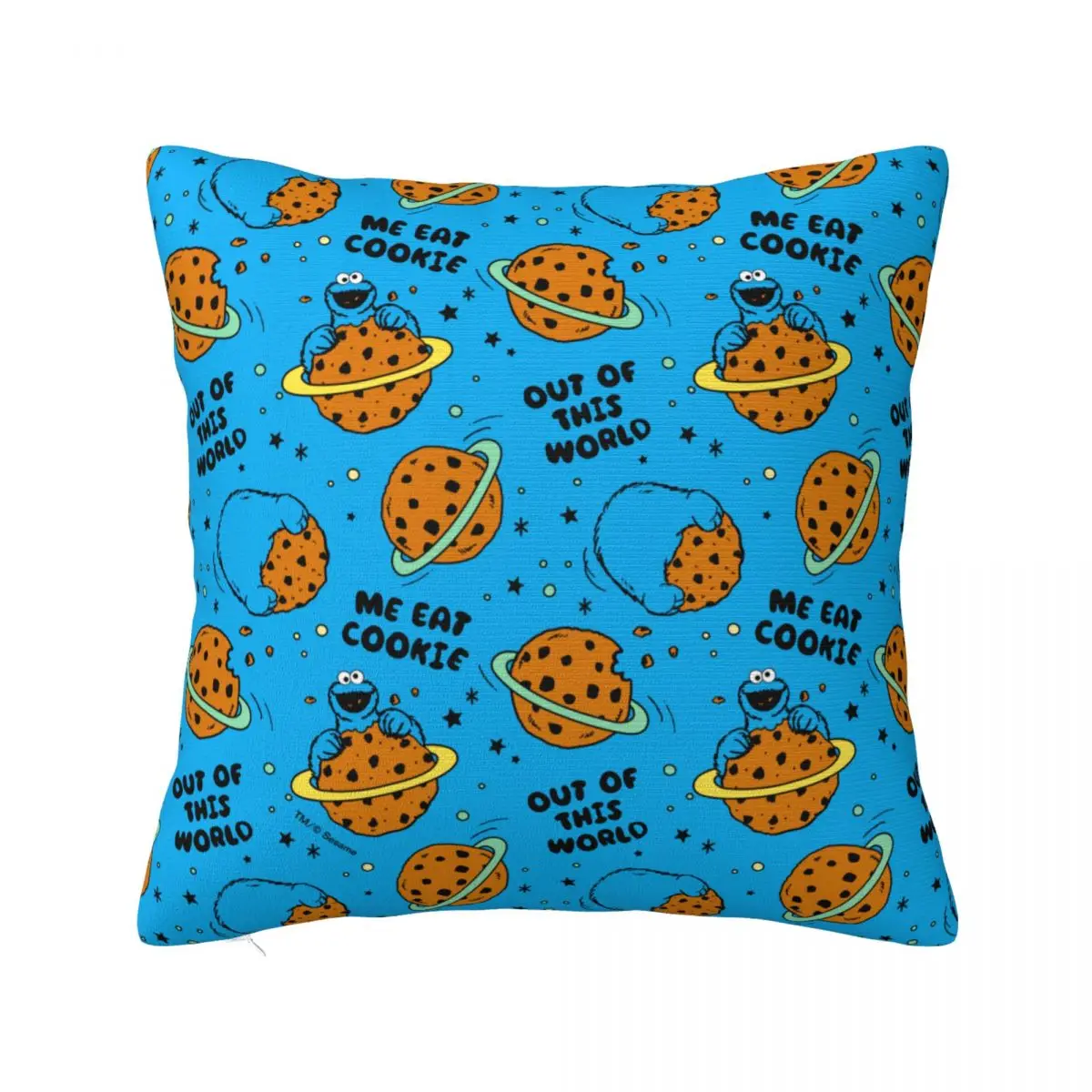 Cute Cookies Monsters Pillow Cover Accessories Soft Polyester Cushion Cover Decorations Pillow Case Cover Home Multiple Size