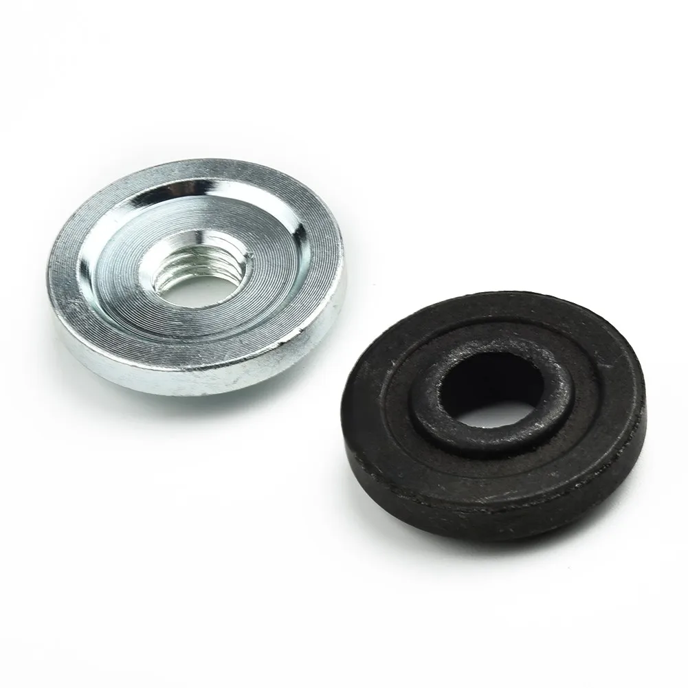 2PCS Hexagon Flange Nut Angle Grinder Nuts Hexagon Platen Angle Grinder Accessories Inner Outer Flange Nut Set Tools