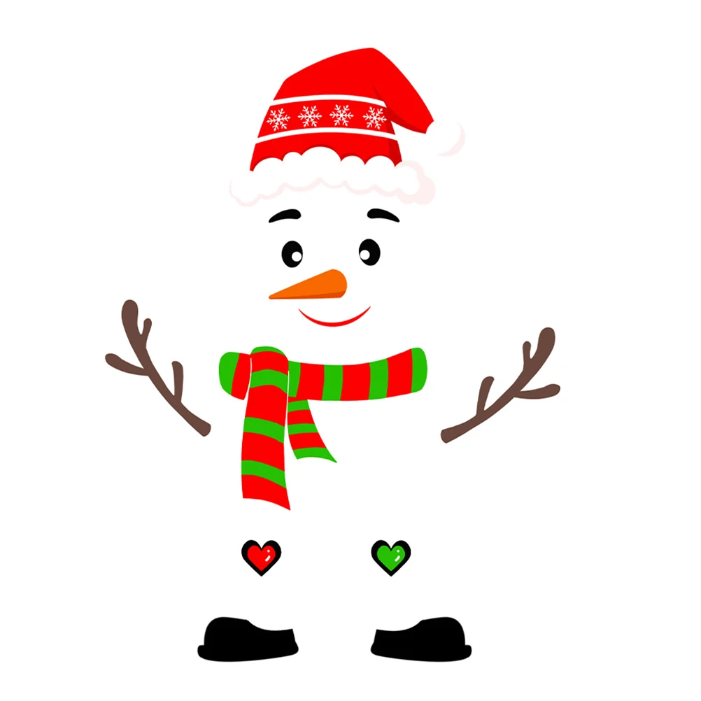 Stickers Snowman Christmas Window Decorations Wall Decals Snowflake Clings For Glass Windows Holiday Door Snowman Refrigerator
