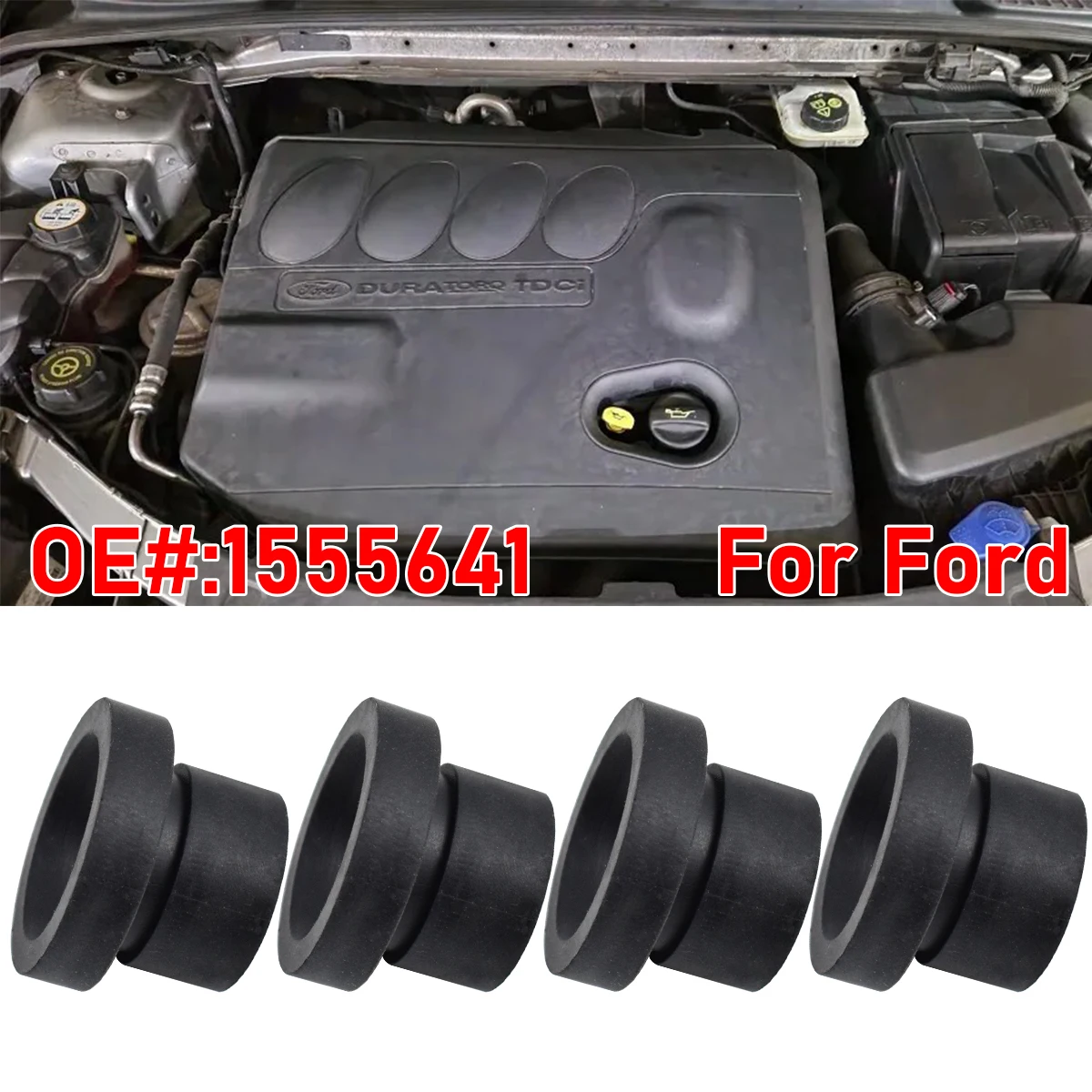 Rubber Engine Cover Grommet Buffer Mount Bush Stopper For Ford Focus 2 MK2 Galaxy C S Max Mondeo Mk4 4 Engine Bonnets Gaskets