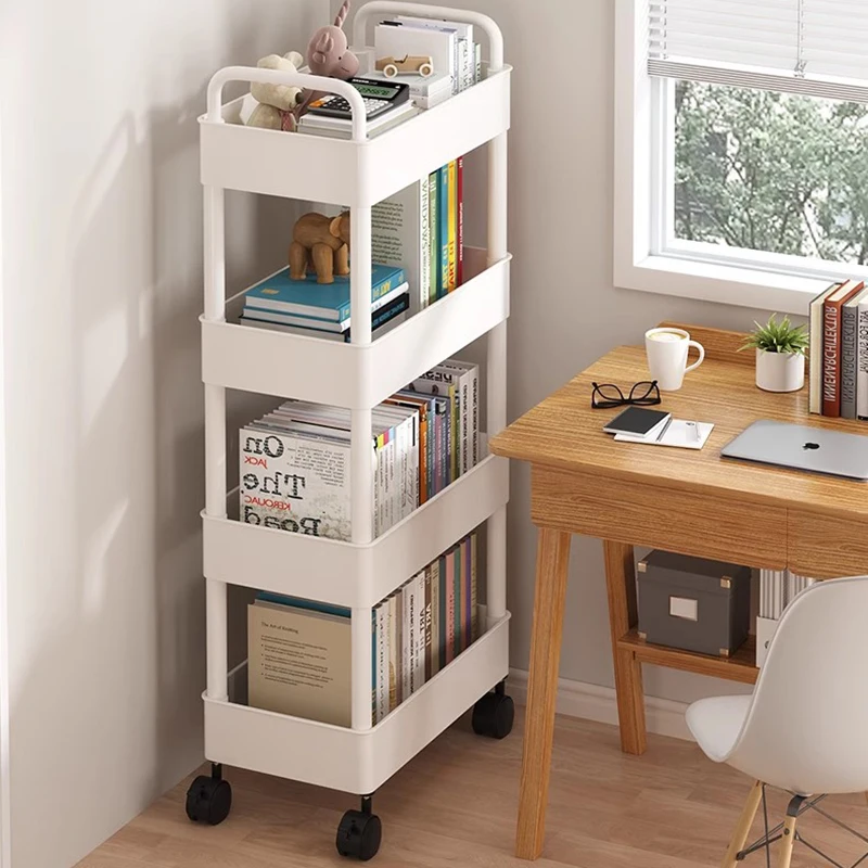 

Modern Book Shelf Storage Rack Living Room Nook Items Minimalist Bedroom Storage Shelves Movable Etagere Salon Library Furniture