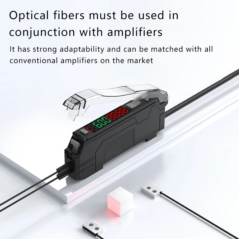 Ultra-thin micro optical fiber sensor flat photoelectric switch optical fiber sensor diffuse reflection beam