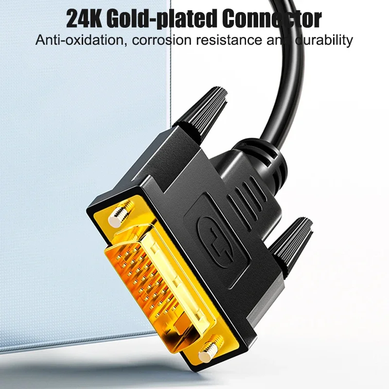 SAMZHE DVI 24+1 to VGA  Converter Adapter Full HD 1080P 24+1 25Pin Male to 15Pin Female Cable for Monitor TV PC DVI to VGA