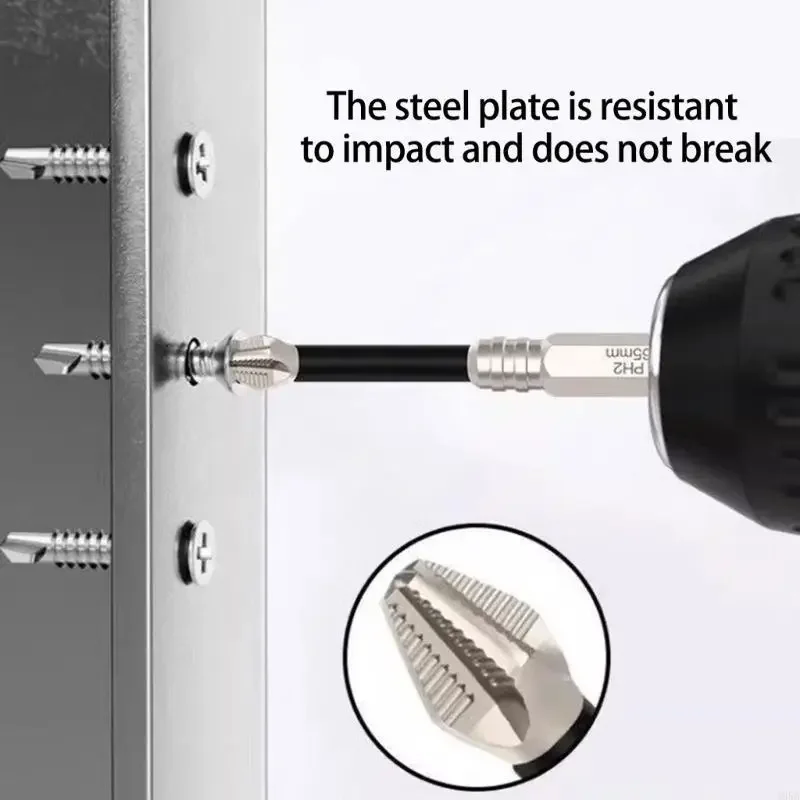 6Pcs K5 Impact Driver Bit Set 1/4inch Shank Crossing Head Screwdriver Bit Steel Crossing Bit Attachment