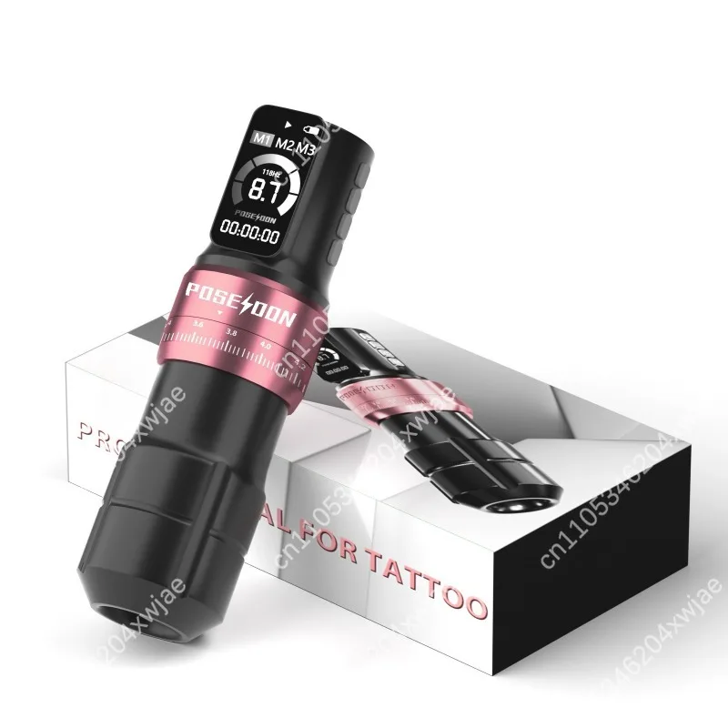 Wireless Battery Tattoo Machine Large Color Screen Adjustable Stroke Liner Shader Tattoo Pen For Tattoo Artist