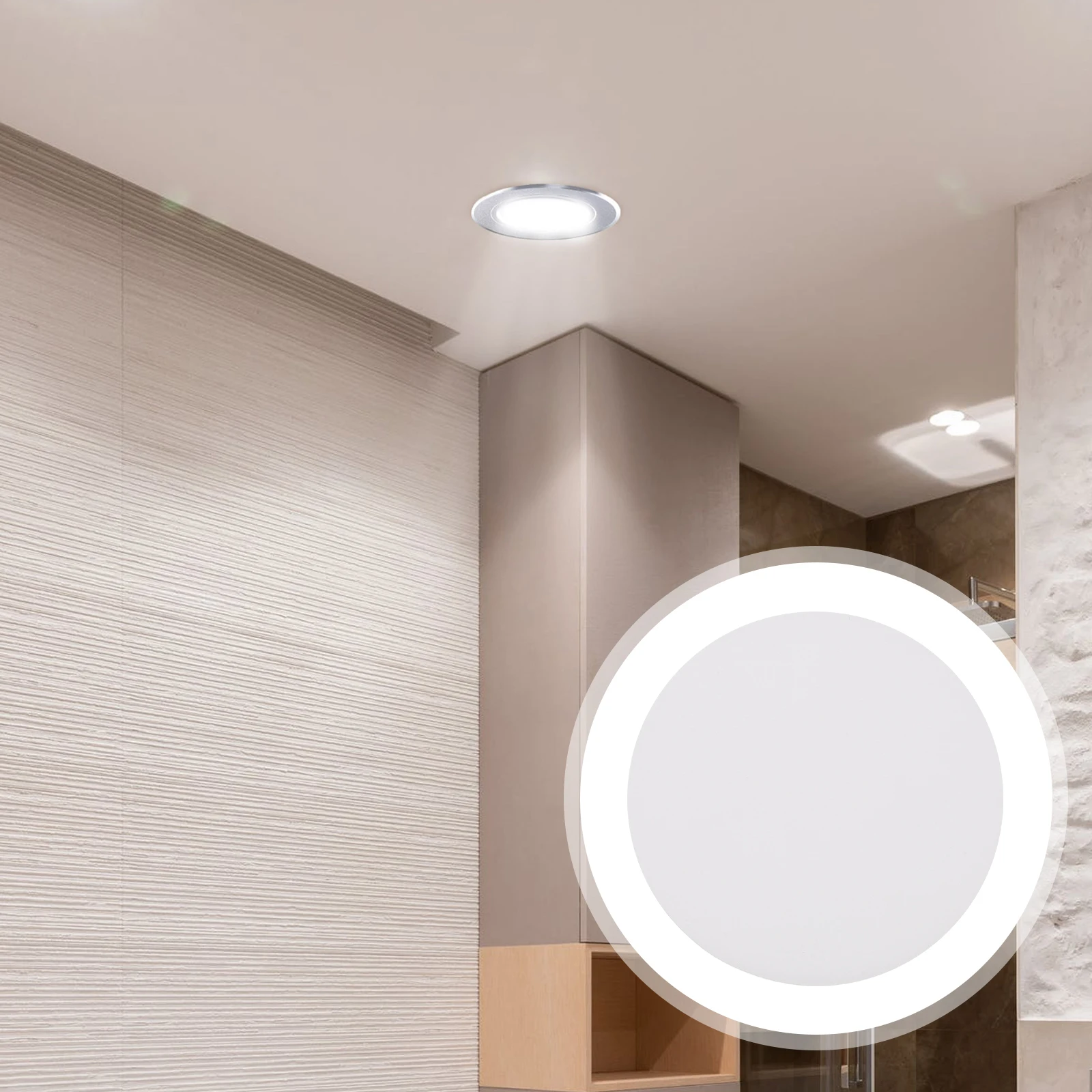 

20Pcs LED Downlight Diffusion Plates 3 Inch PC Lamp Shade Diffusers for Lighting Dust Proof Anti Dazzling Plastic Covers Warm