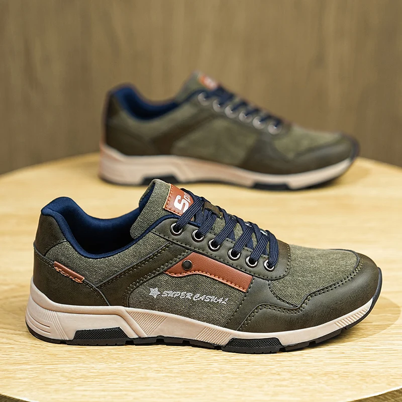 

New Men Leather Casual Shoes Outdoor Comfortable High Quality Fashion Soft Homme Classic Ankle Non-slip Flats Moccasin Trend