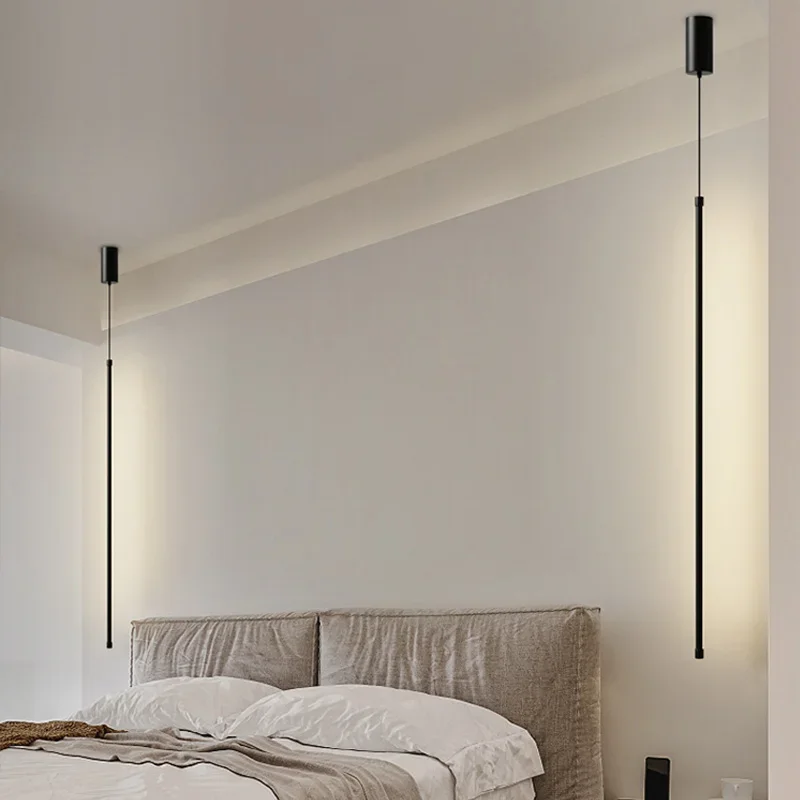 Plafonnier LED suspendu noir au design moderne, luminaire décoratif d\'intérieur, idéal pour une salle à manger ou une chambre à coucher