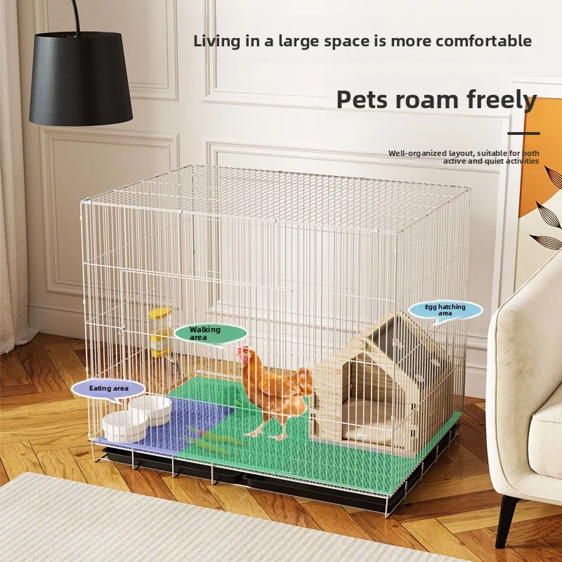 Iron chicken cage household widened encryption anti-squirrel outdoor rabbit duck goose pigeon feeding cage breathable