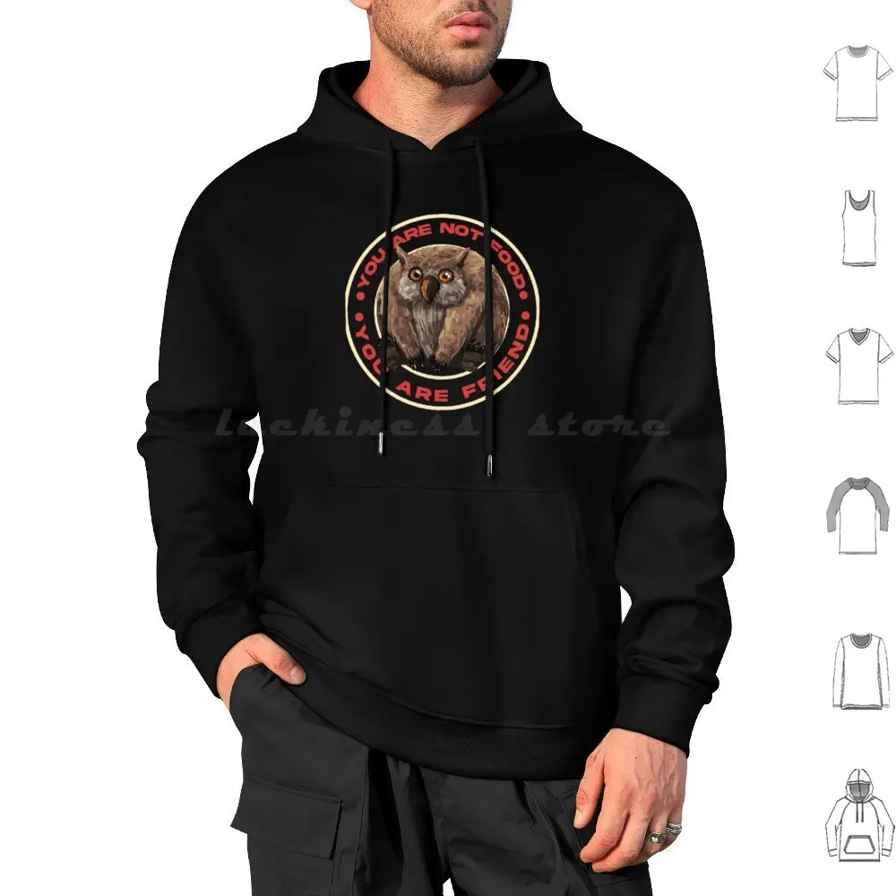 Owlbear Cub Friend Not Food Hoodies Long Sleeve Owlbear Cub Baldurs Gate 3 Bg3 Companion Bg3 Art Baldurs Gate And Video