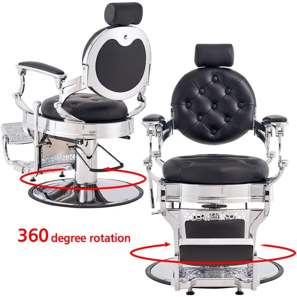 كرسي الحلاق Antlu كرسي صالون مصفف الشعر، كراسي تصفيف الشعر عتيقة شديدة التحمل بوزن 700 رطل لتدليك الوشم التجميلي في صالون الحلاقة