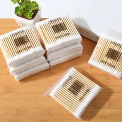 300/500/1000 stücke Doppel Kopf Baumwolle Tupfer Frauen Make-Up Baumwolle Knospen Spitze für Holz Sticks Nase Ohren reinigung Gesundheit Pflege Werkzeuge