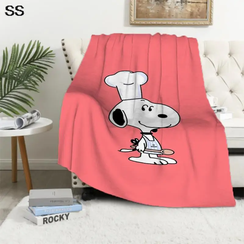 Peanuts S-Snoopy Woodstock Coral Fleece Plush Throw Blankets Cartoon Cute Blanket for Bedding Outdoor Lightweight Quilt Catnap