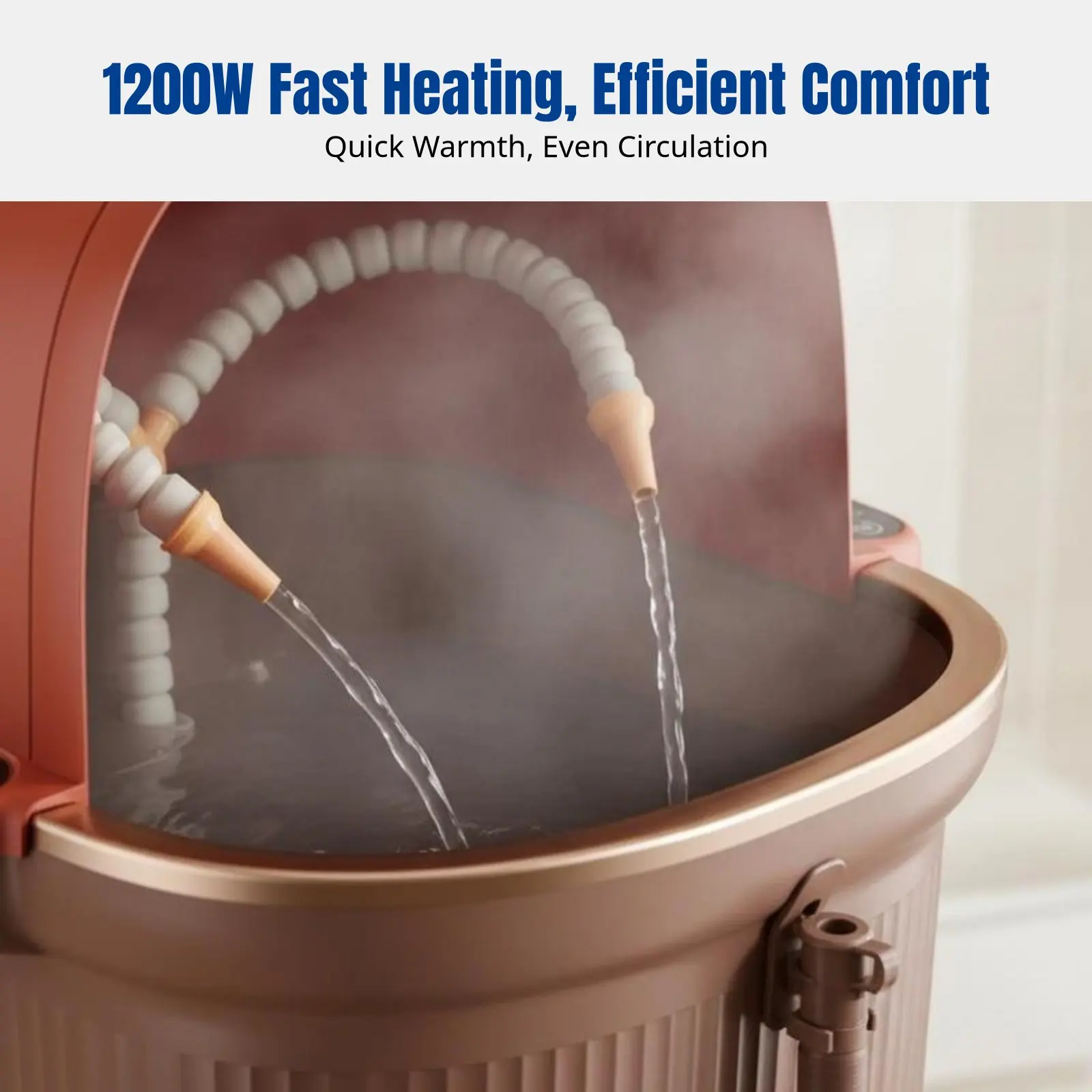 

Ванночка для ног с подогревом, автоматическая, глубокая, электрический массаж, высокая емкость, паровая терапия для ног и коленей, для домашнего использования, регулируемая