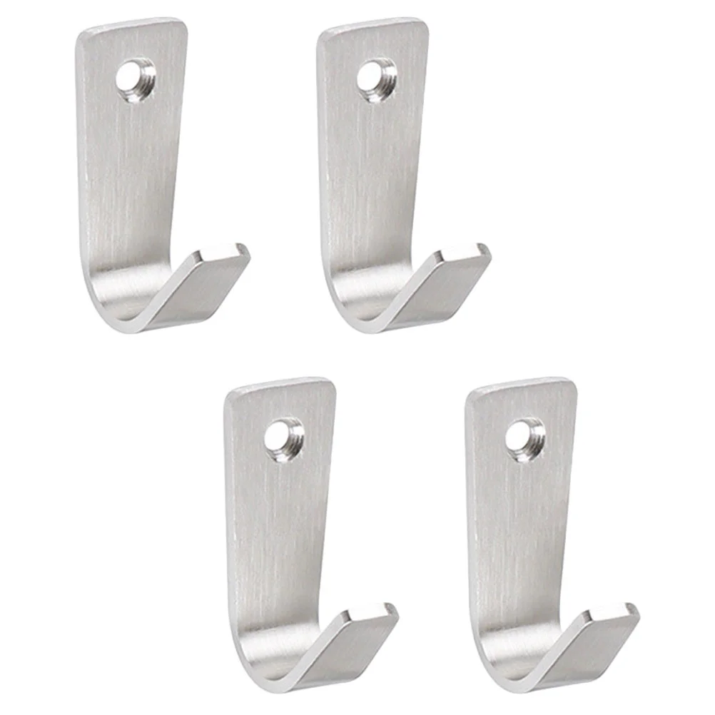 4 Pcs Thickened Single Hole Loofah Wall Hooks Ceiling Hooks Wall Stainless Steel Household Items Multi-purpose Kitchen