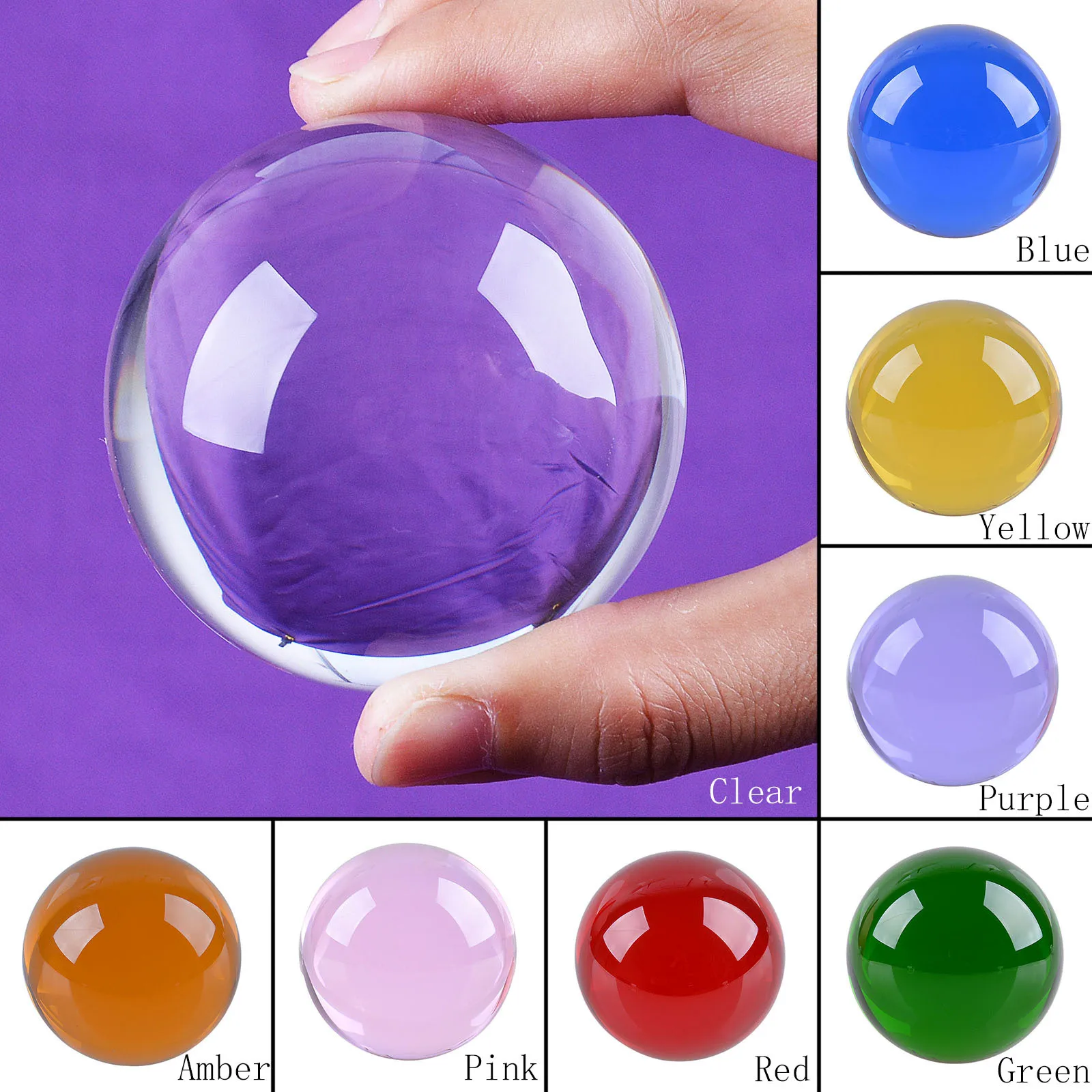 K9 Crystal Ball 40mm Colorful Sphere Desktop Decoration Ornaments Reflection Meditation Balls Decor Figurine Feng Shui Crafts