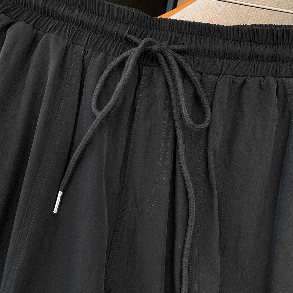 Pantalon taille haute décontracté à neuf points pour femme, pantalon audicorset élastique, pantalon Haren pieds, grande taille, nouveau modèle, printemps et automne 2024