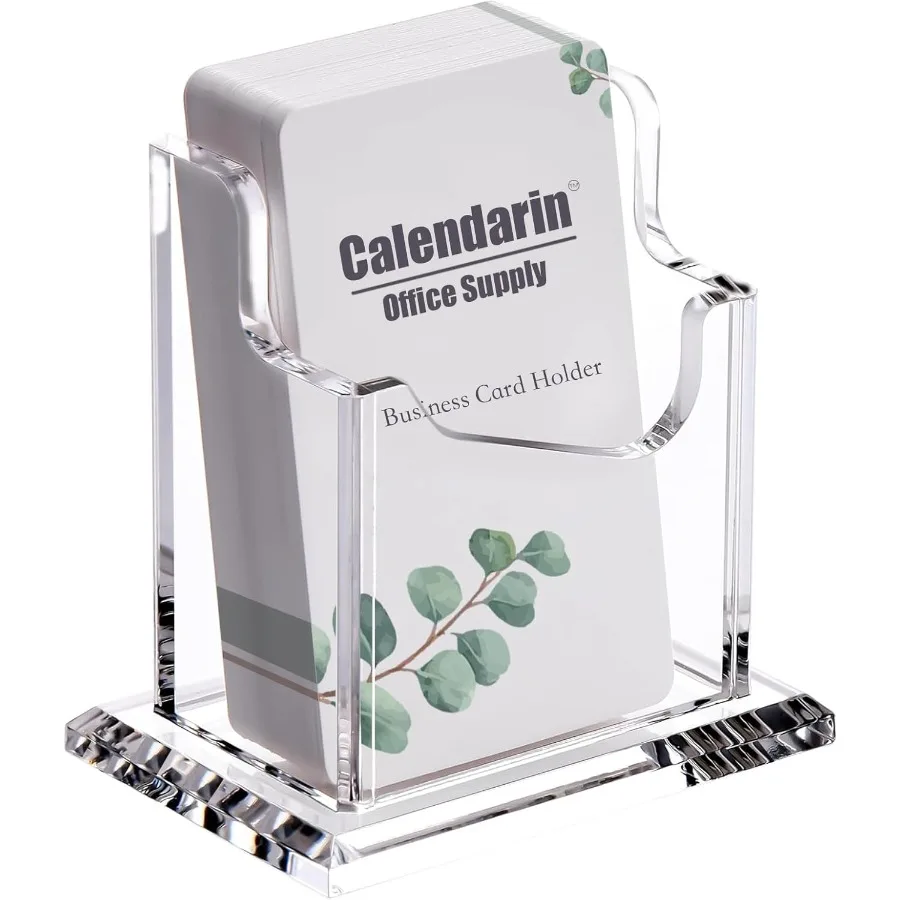 

Акриловый держатель для визитных карточек для стола, прозрачный органайзер для визитных карточек Business Me, современные настольные аксессуары для офиса Ver