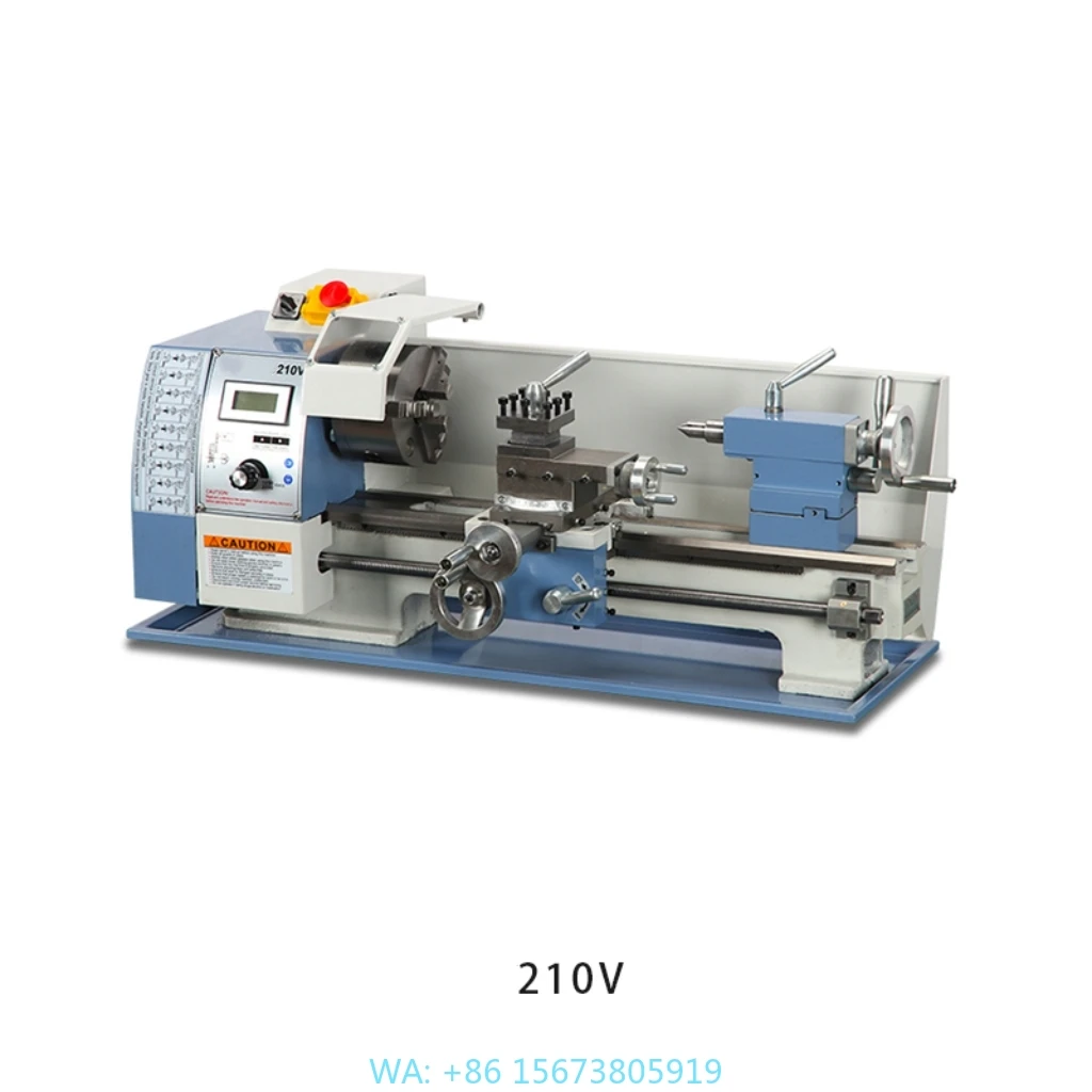 YH210V Compact Machining Instrument Horizontal Metal Lathe High-Precision Multifunctional Home Woodworking and Threading Machine