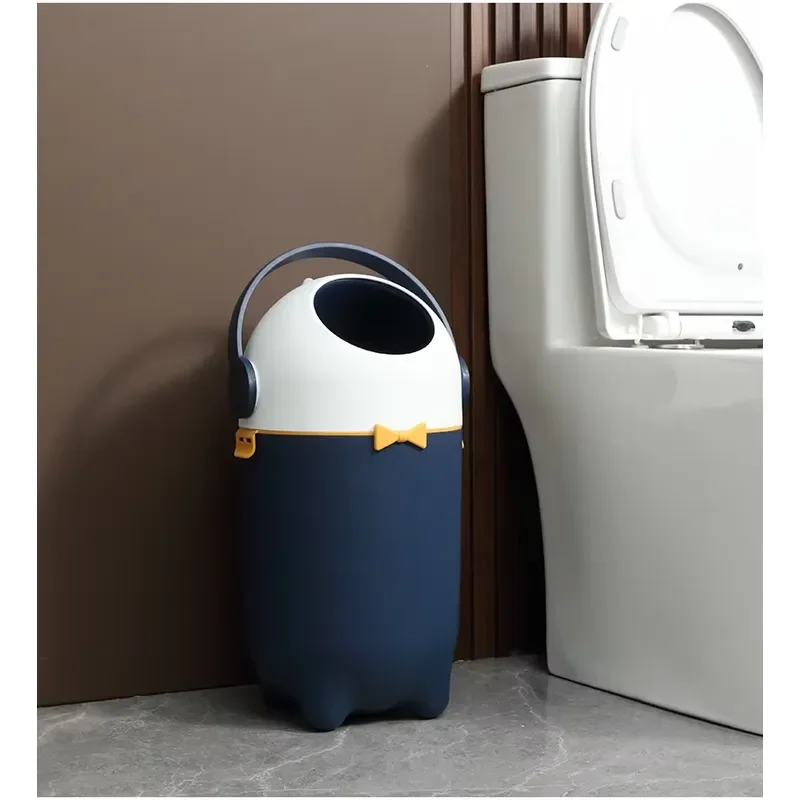 20262025 Factory Creative Design Anti-odor Baby Trash Can for Toilet Bedroom ABS Diaper Pail Waste Paper Storage Bin for Kids